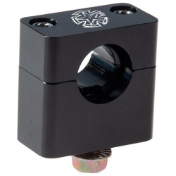 Ohjaustangon kiinnikepari, Musta, 22mm, M10