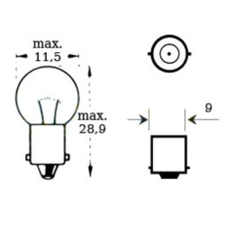 polttimo 6v 4W BA9s