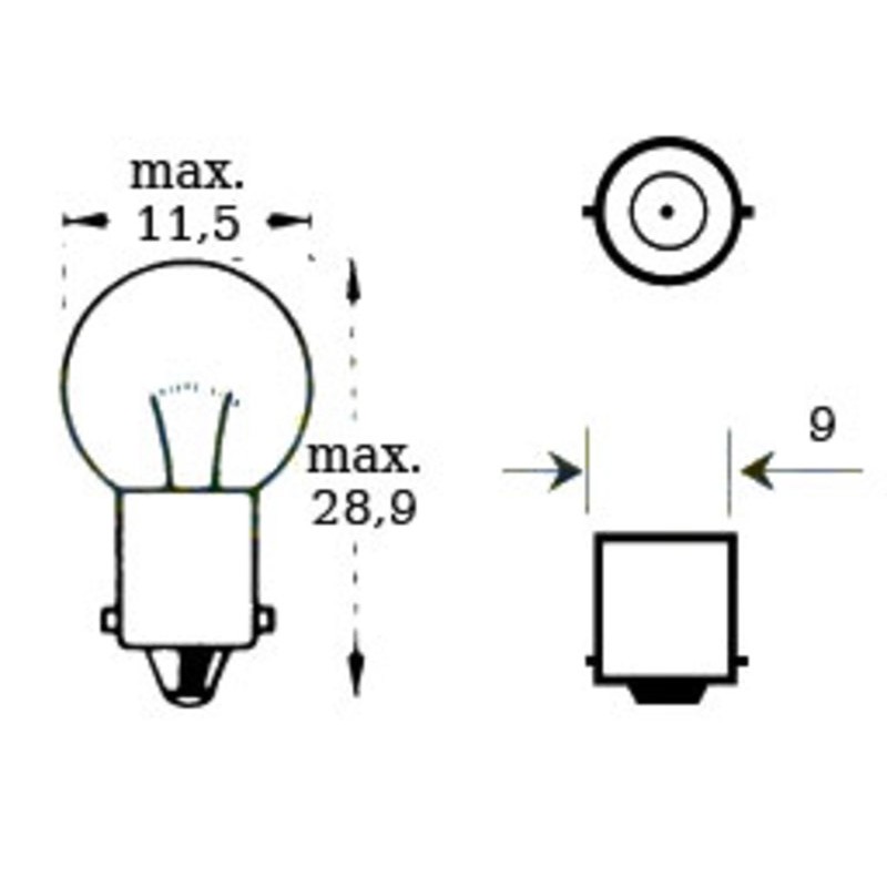 polttimo 6v 4W BA9s