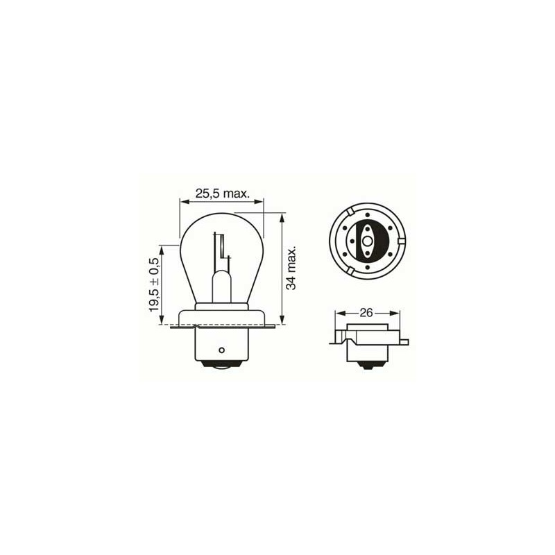 polttimo 6V 15W P26S