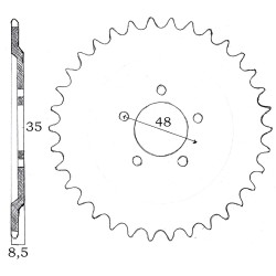 Rear sprocket 34t Monark