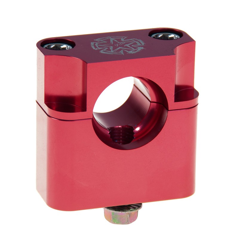 Ohjaustangon kiinnikepari Timeless Punainen 22mm M10 Monkey Type / Pitbik