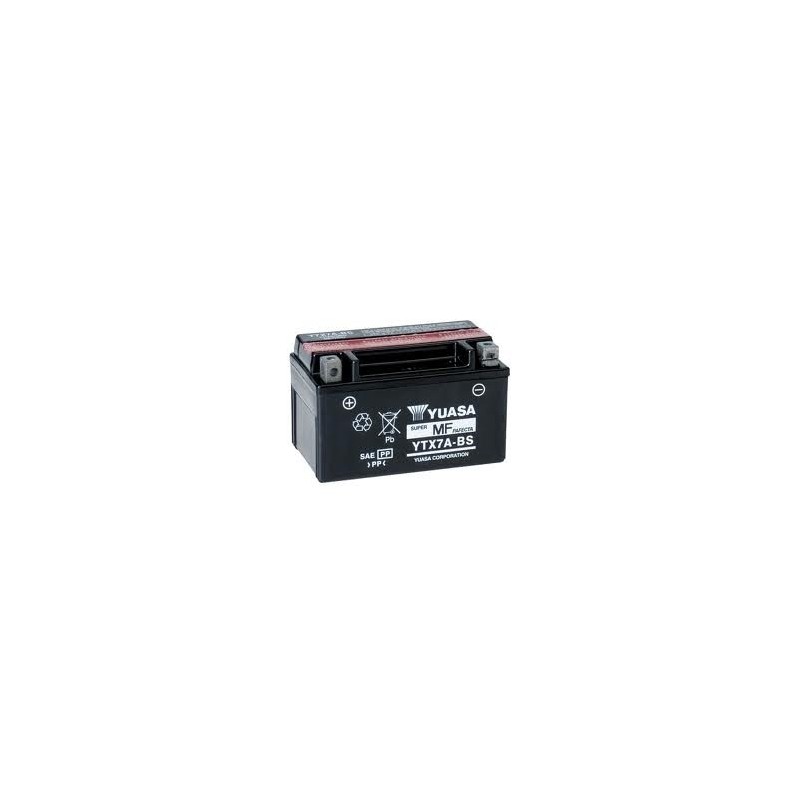 Yuasa YTX7A-BS Activated Battery – 12V 6Ah – For Peugeot Tweet 150 (2010-2015)